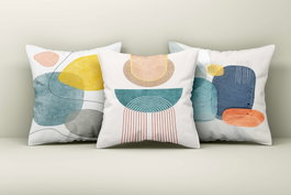 Aberto Design Juego de Fundas de Cojín Multicolor 43 x 43 cm (3 piezas)